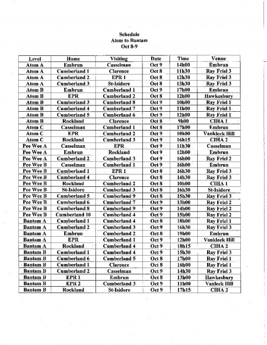 Clarence Minor Hockey powered by GOALLINE.ca